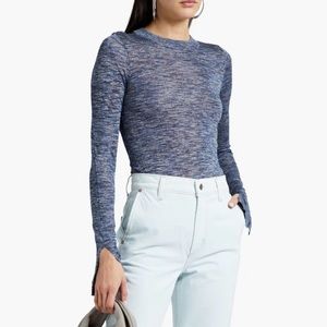 Nobody denim space dye deep sea blue light sweater